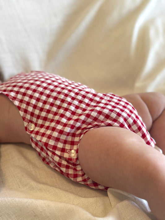 Romper Cibeles in Red Vichy