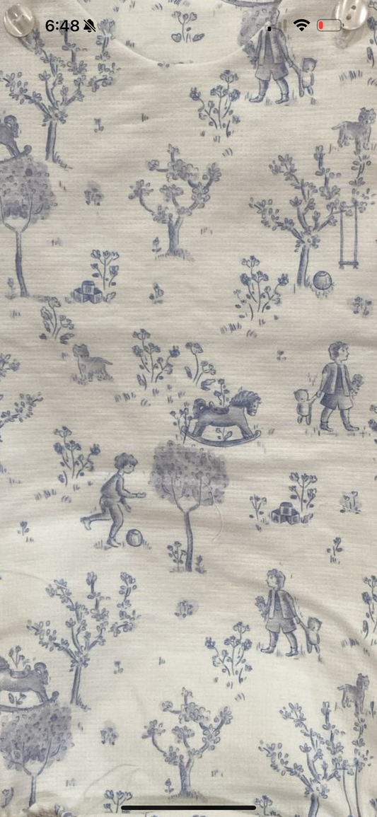 Bloomer Retiro in Blue Toile