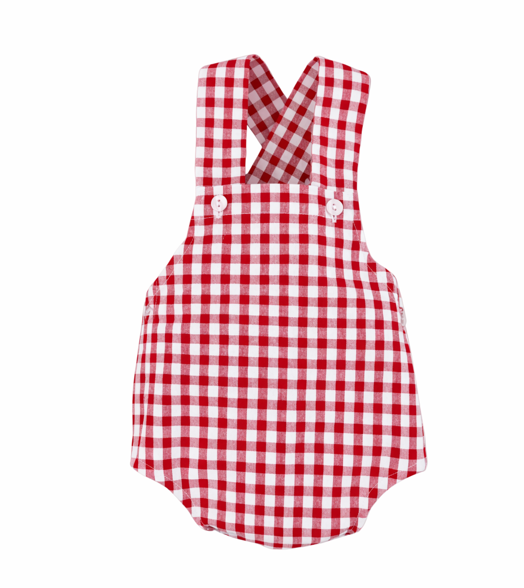 Romper Cibeles in Red Vichy