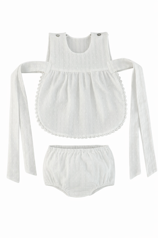 Set Madrid in Pure White Vichy