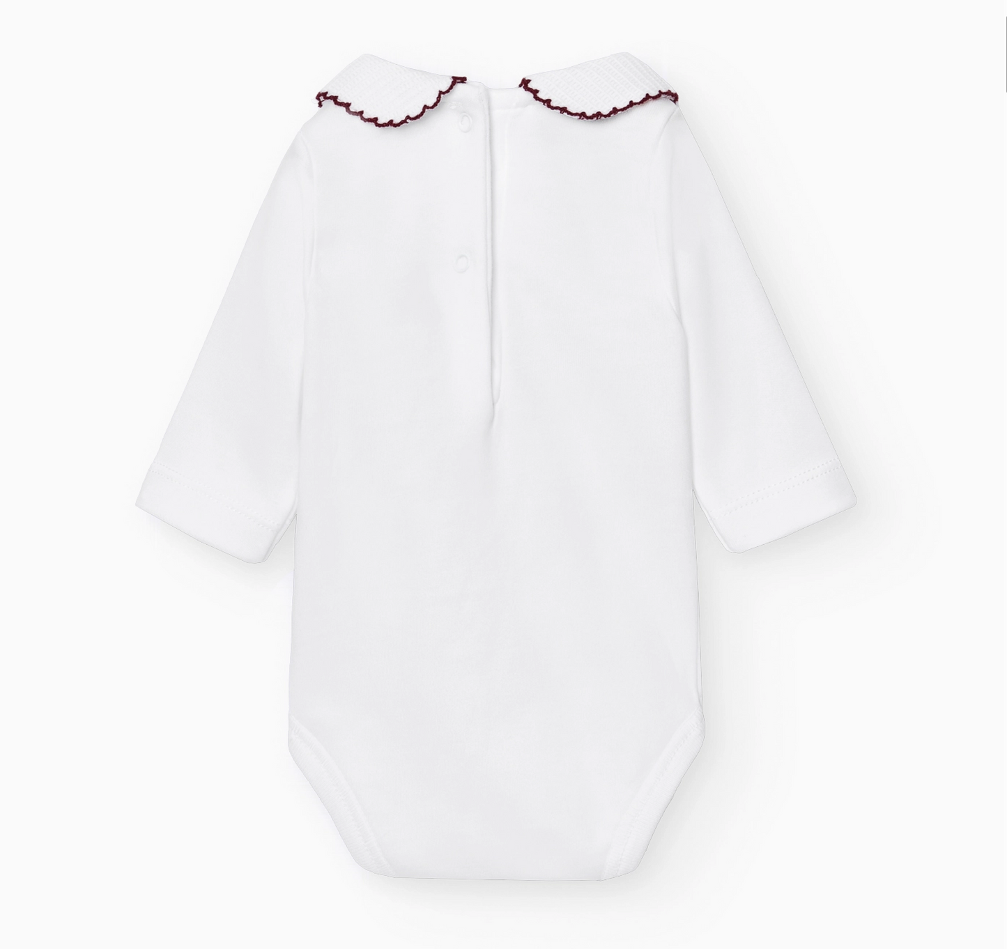 Long Sleeve Burgundy Pique Bodysuit