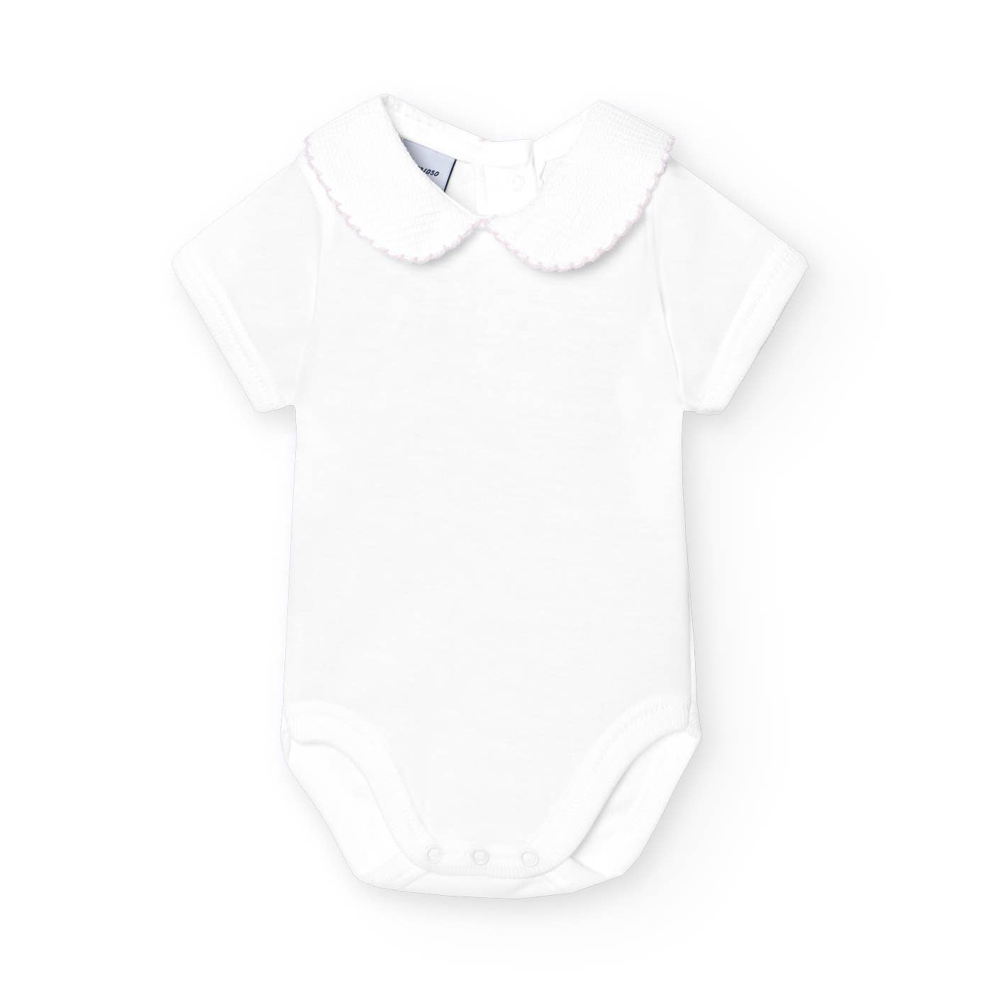 Pique Baby Neck Short Sleeve Bodysuit