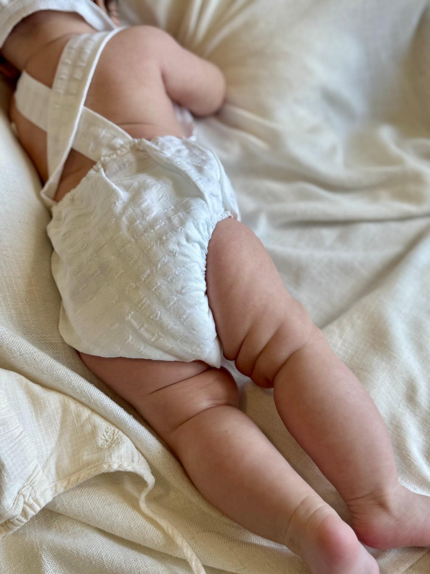 Romper Cibeles in Vichy Pure White