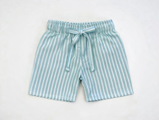 Prado Shorts in Classic Green Stripes