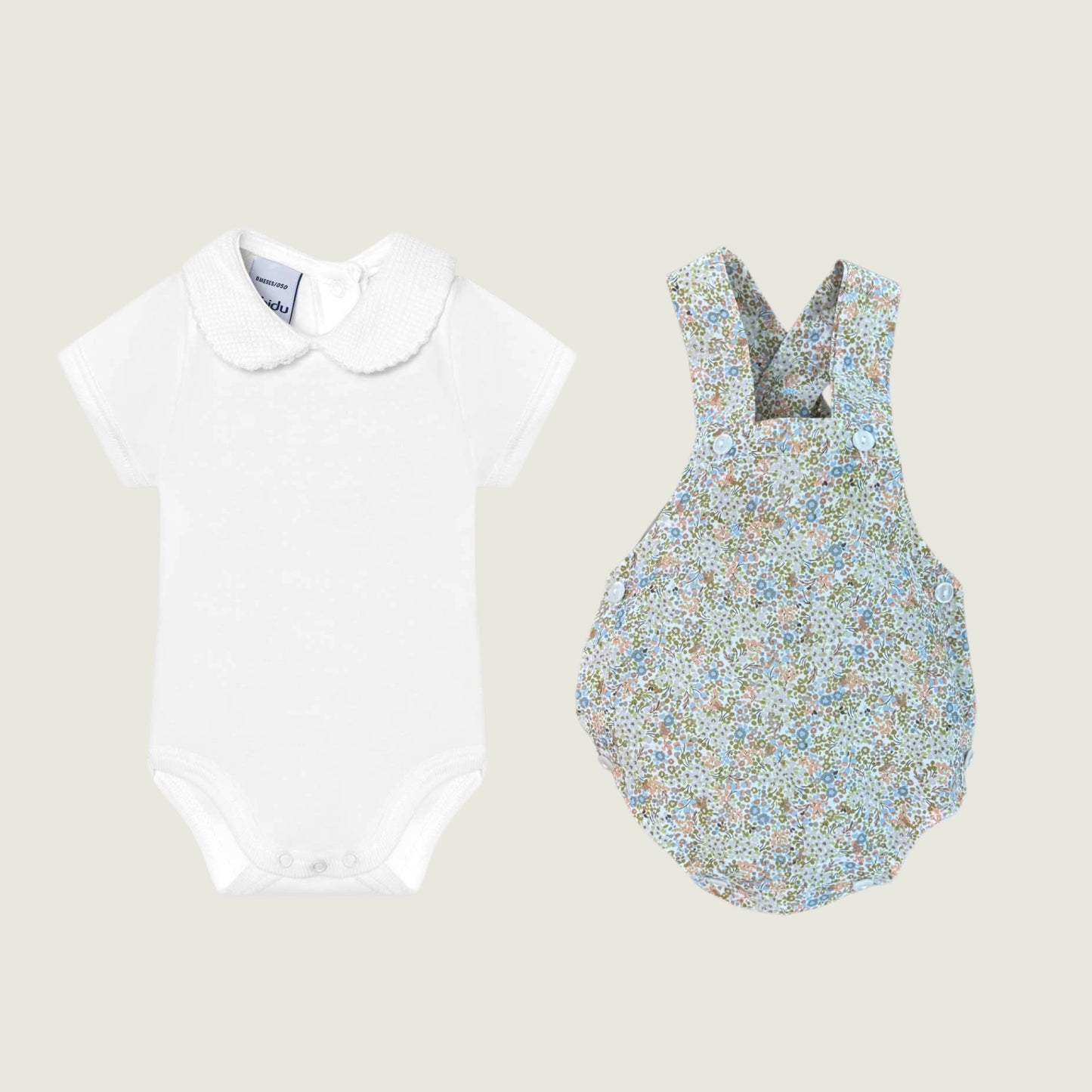 Pique Collar Set with Romper (Choose your print)
