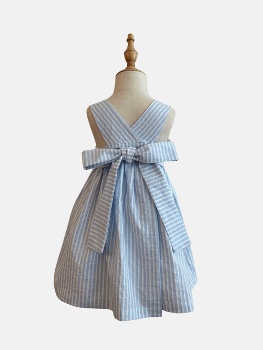 Dress Castellana in Classic Blue Stripes