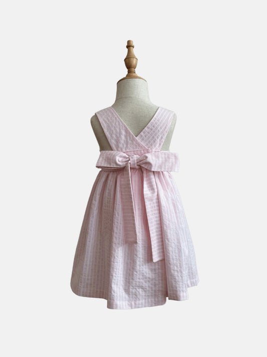 Dress Castellana in Classic Pink Stripes