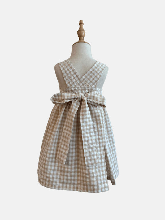 Dress Castellana in Natural Vichy