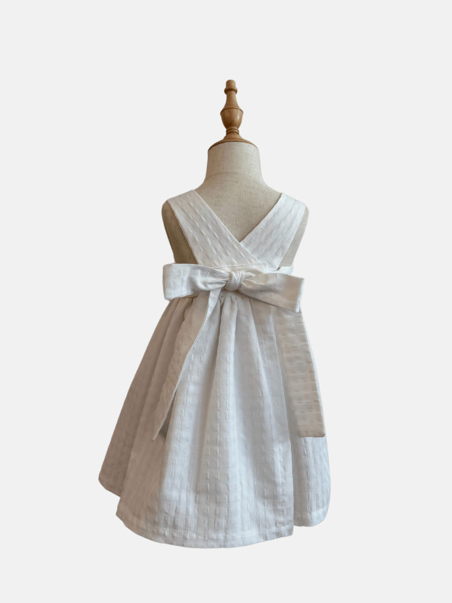 Dress Castellana in Pure White Vichy