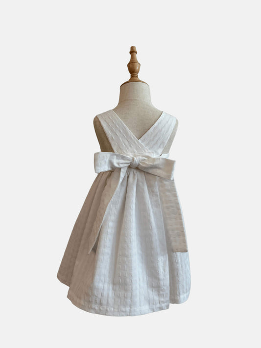 Dress Castellana in Pure White Vichy