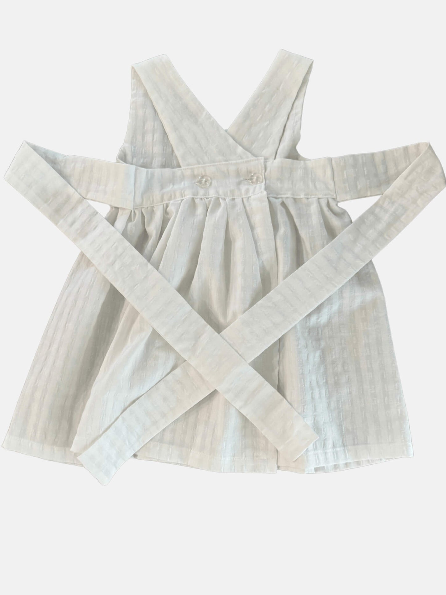 Dress Castellana in Pure White Vichy