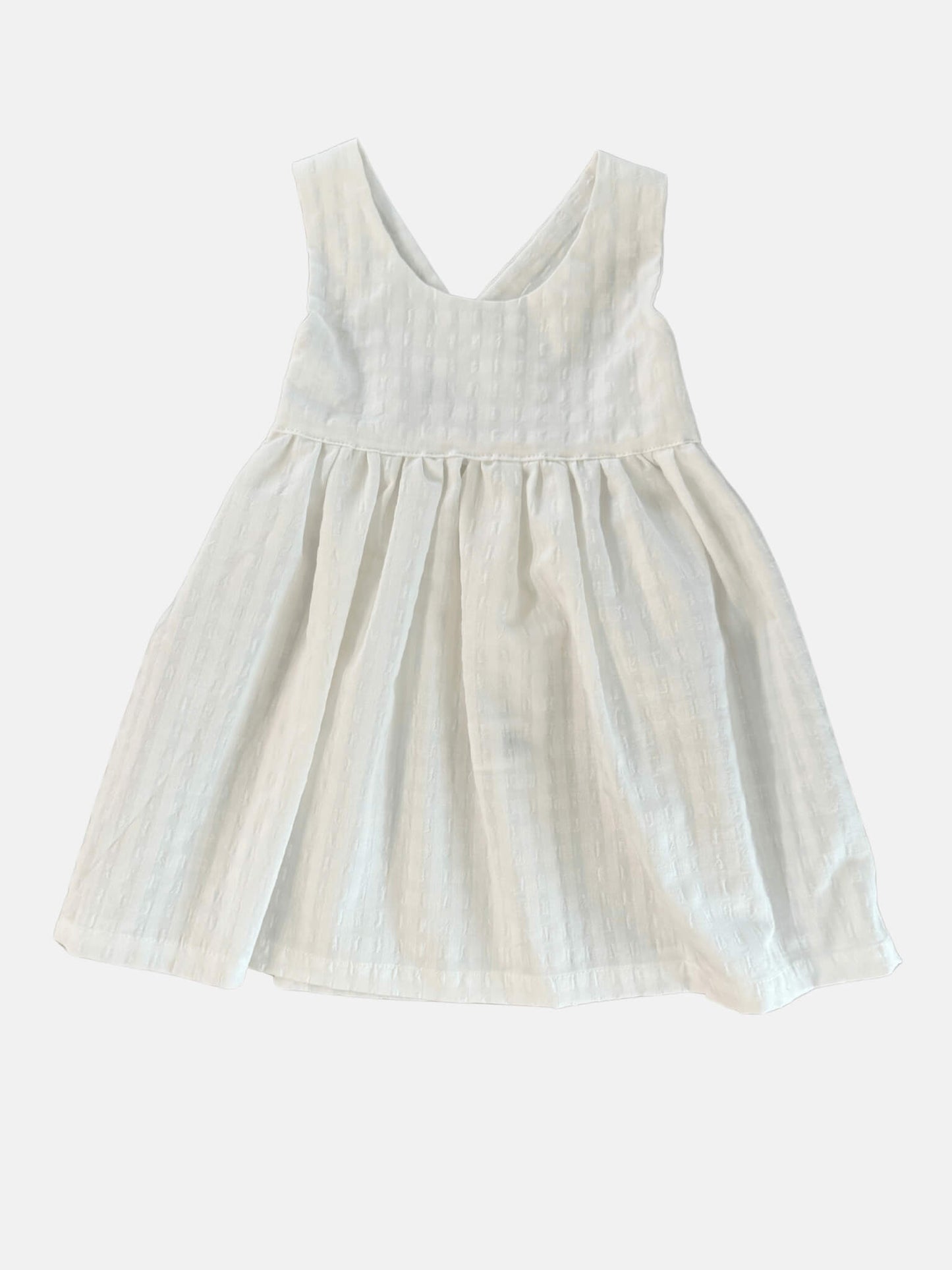 Dress Castellana in Pure White Vichy