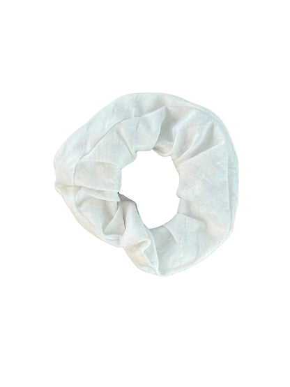 White Vichy hair tie