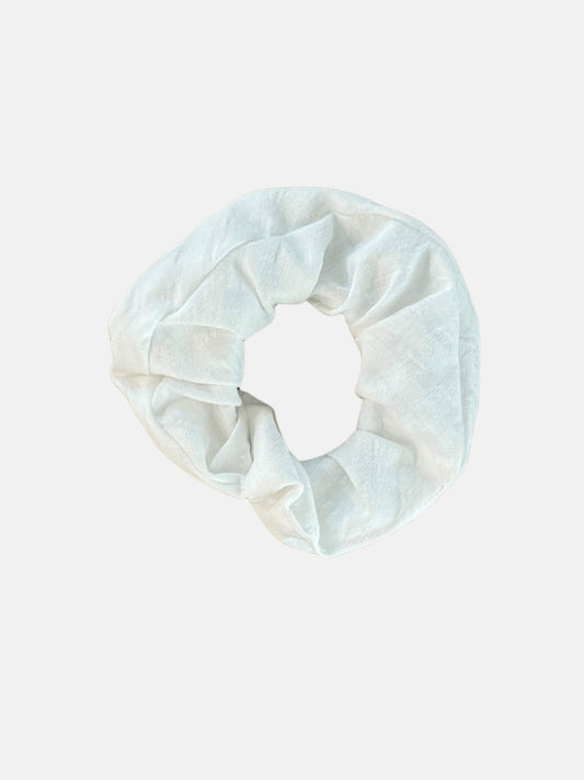 Hair Tie in Pure White Vichy