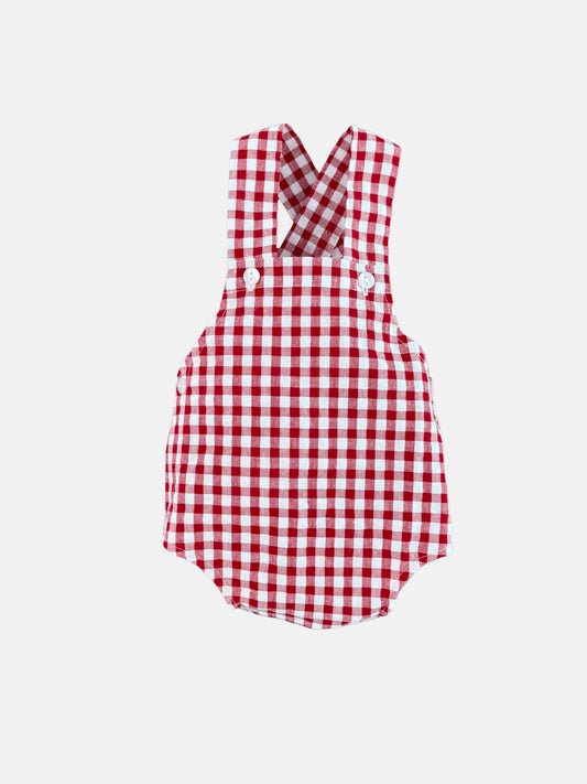 Romper Cibeles in Red Vichy