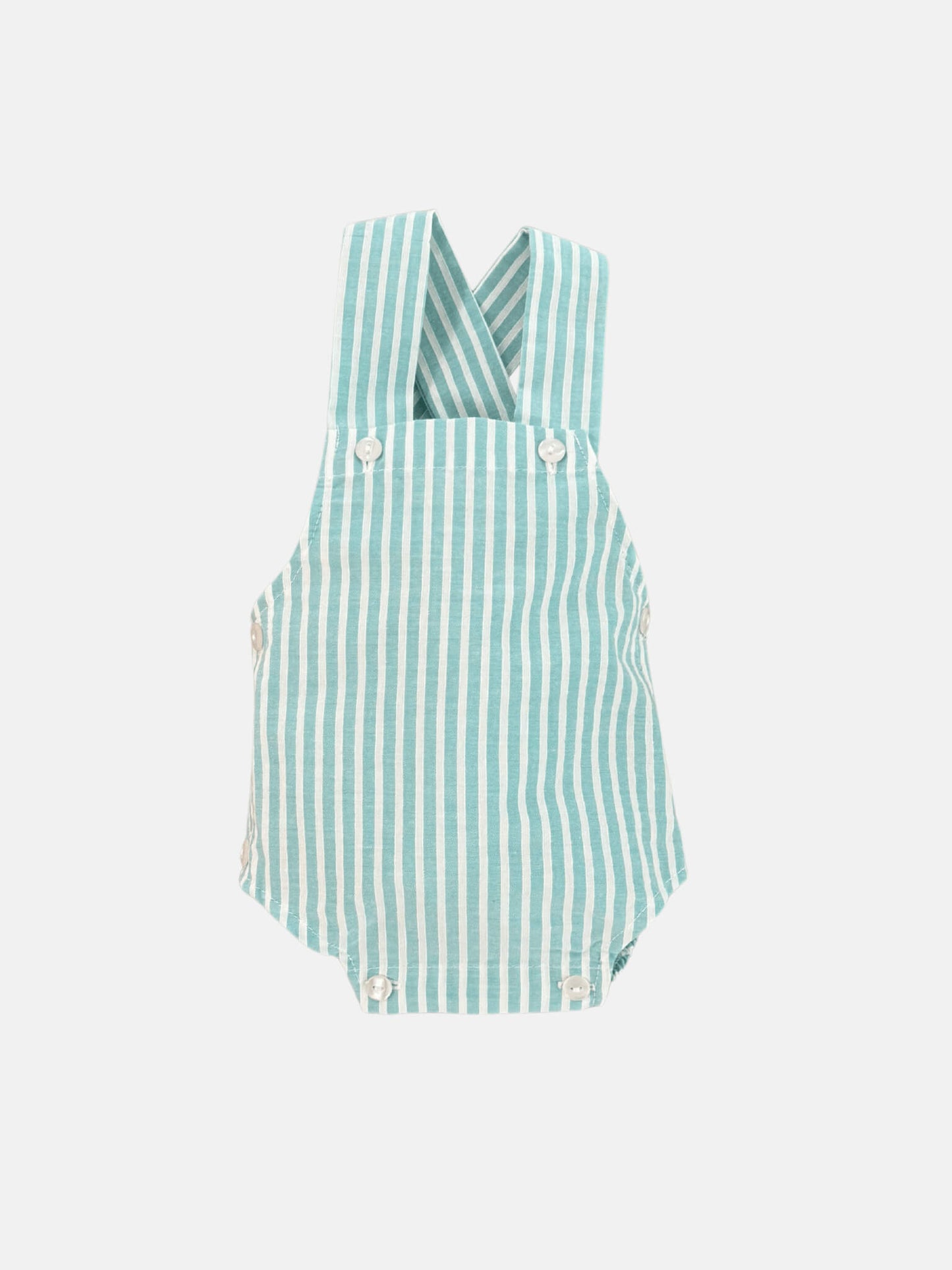 Romper Cibeles in Classic Green Stripes