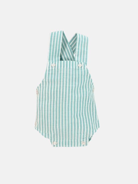 Romper Cibeles in Classic Green Stripes
