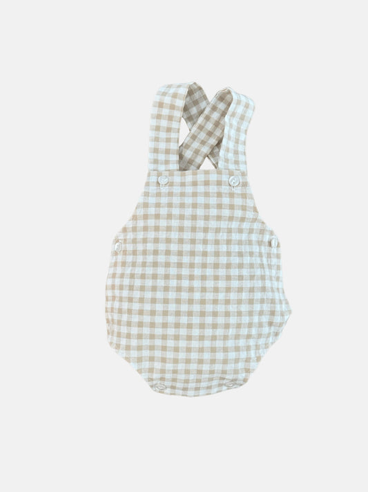 Romper Cibeles in Natural Vichy