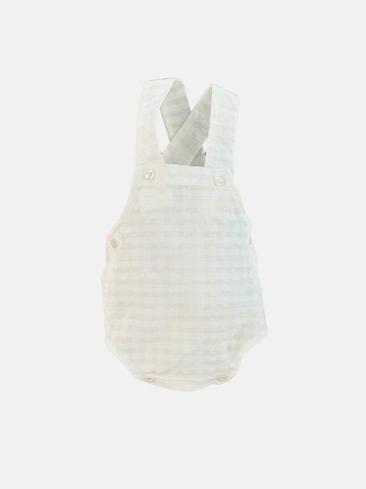 Romper Cibeles in Vichy Pure White