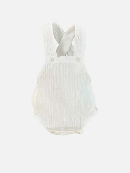 Romper Cibeles in White Muslin