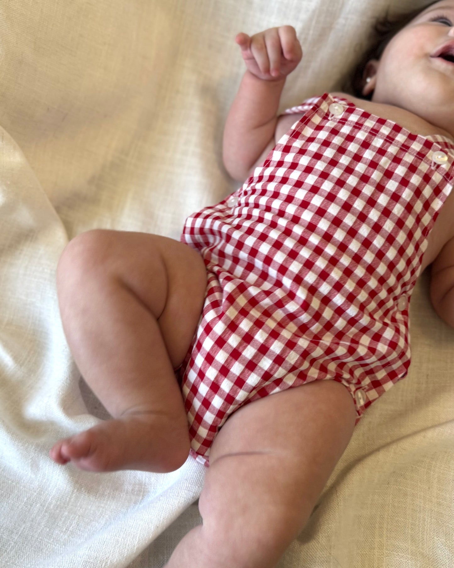 Romper Cibeles in Red Vichy