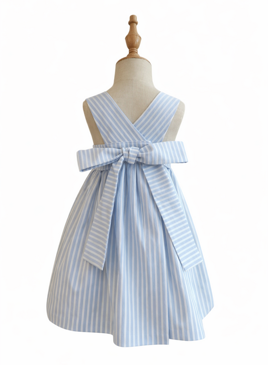 Dress Castellana in Classic Blue Stripes