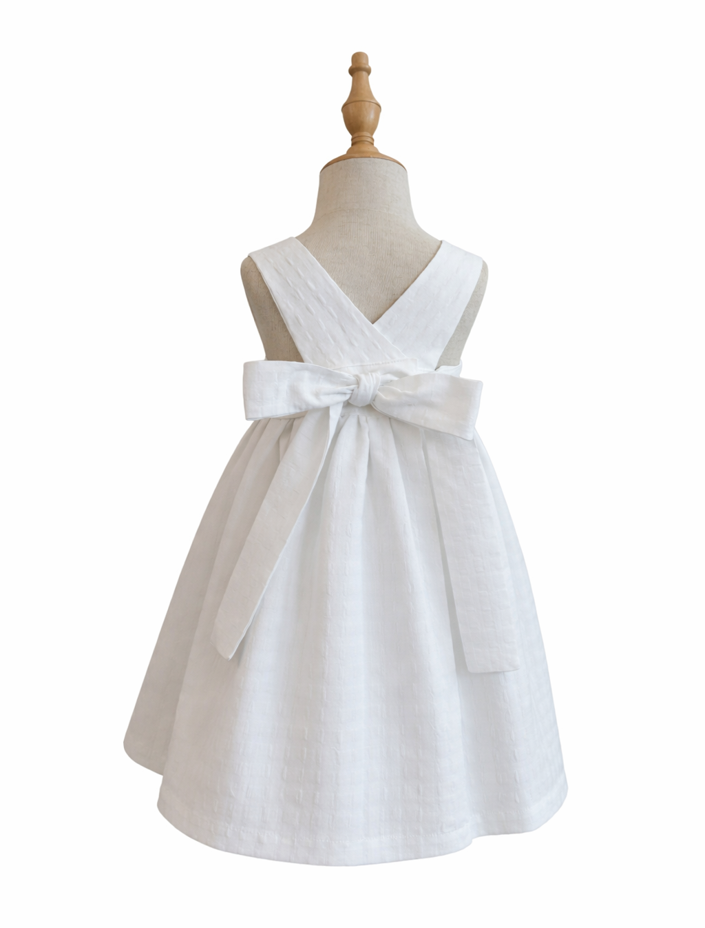 Dress Castellana in Pure White Vichy
