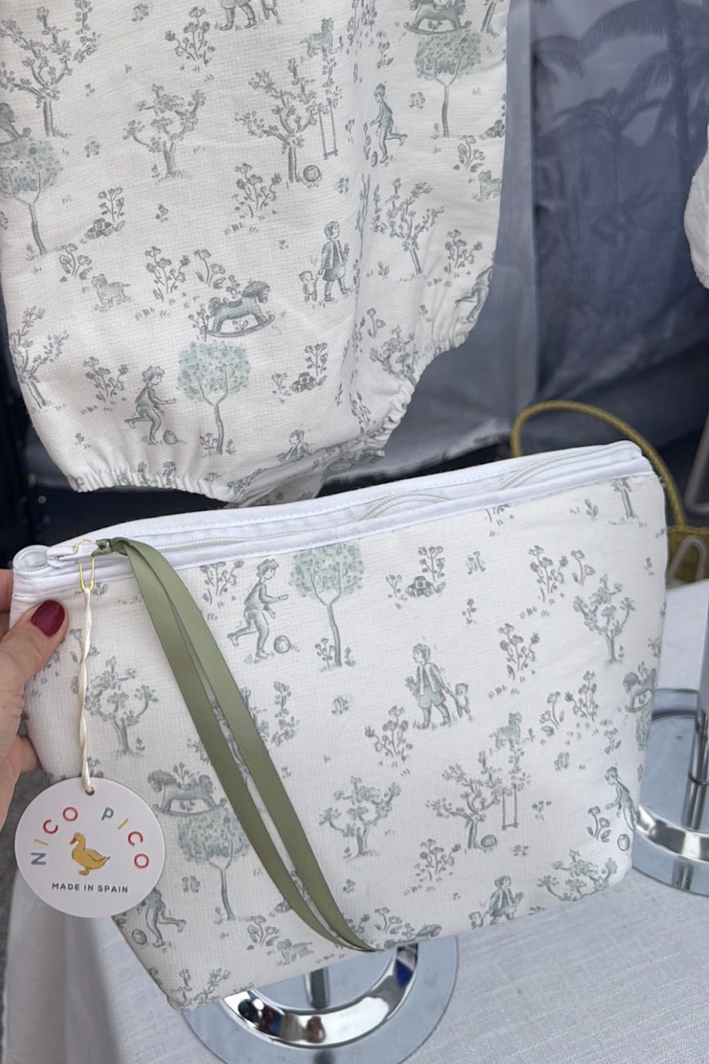 Bag - Green Toile