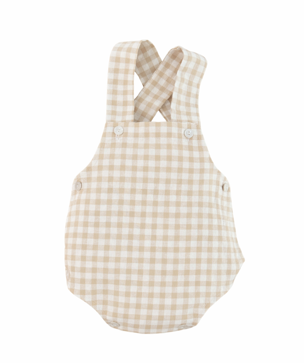 Romper Cibeles in Natural Vichy