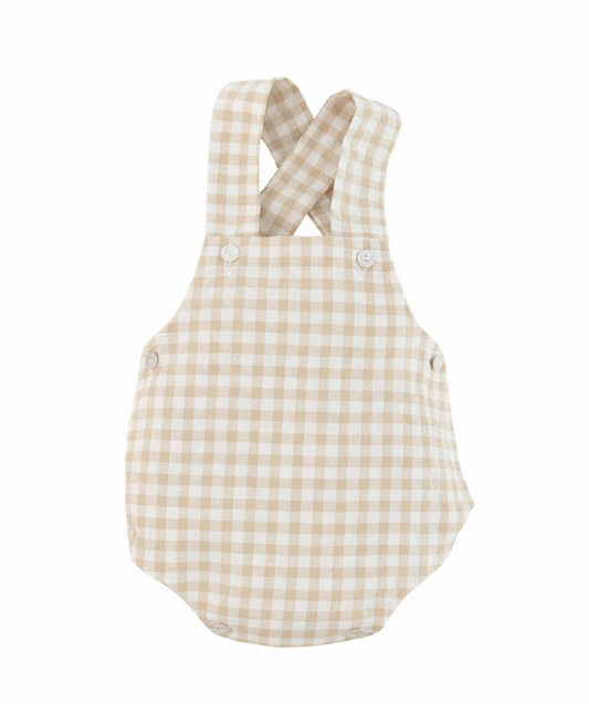 Romper Cibeles in Natural Vichy