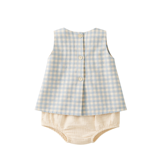 Set Salesas in Blue and Cream