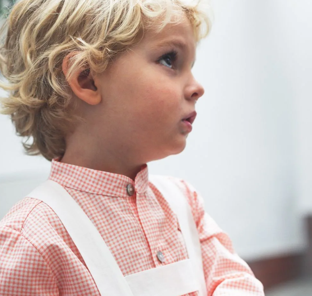 Boys Shirt- Vichy Naranja