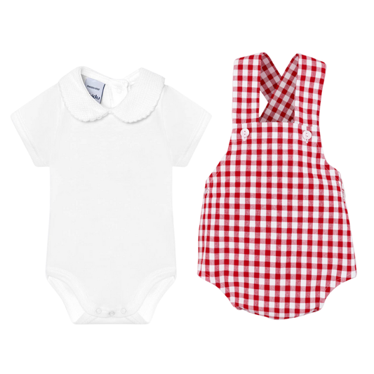 Pique Collar Set with Romper (Choose your print)