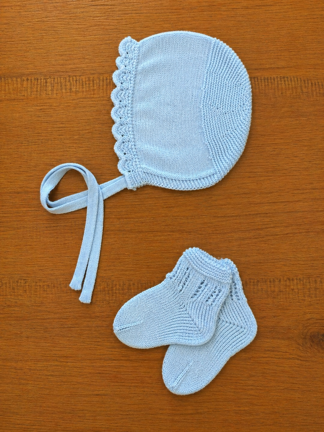 Baby Blue Bonnet and Socks