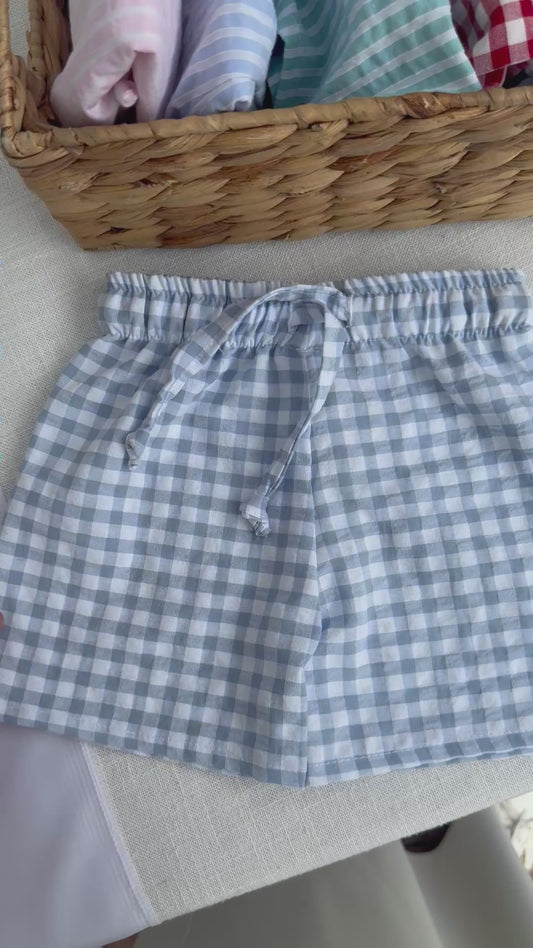 Prado Shorts in Blue Vichy