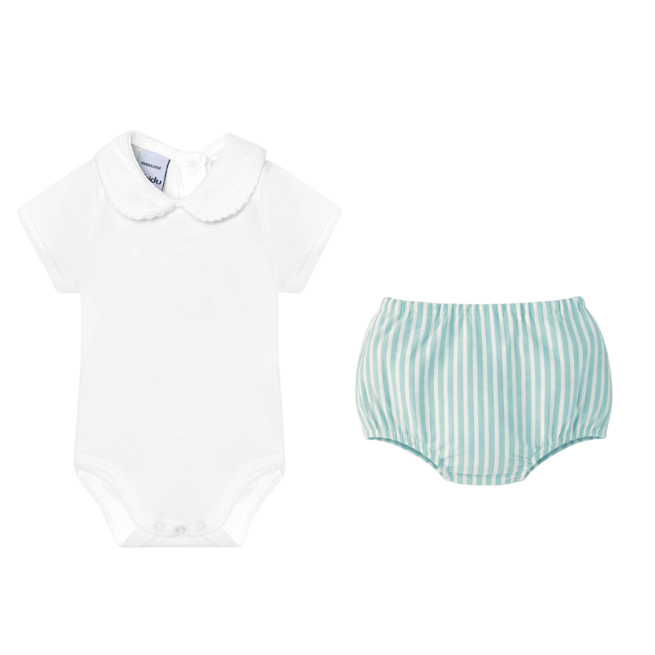 Short Sleeve Collar Set with Bloomer (Choose your print)