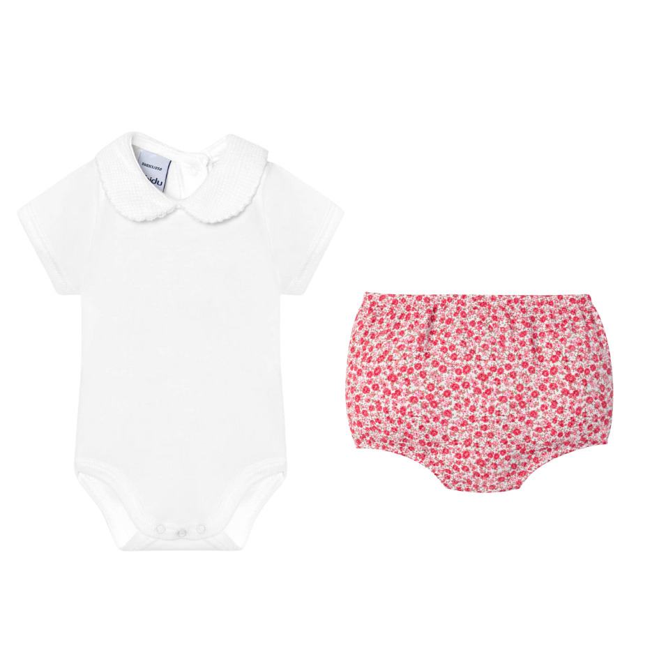 Short Sleeve Collar Set with Bloomer (Choose your print)