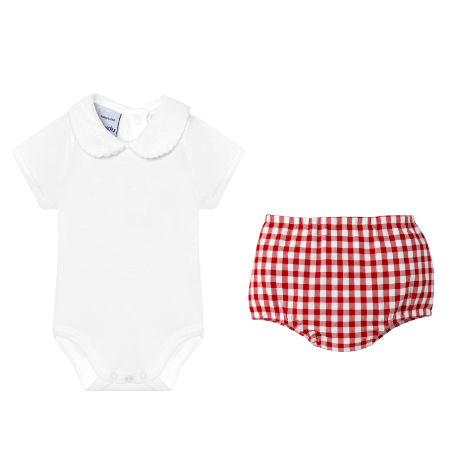 Short Sleeve Collar Set with Bloomer (Choose your print)